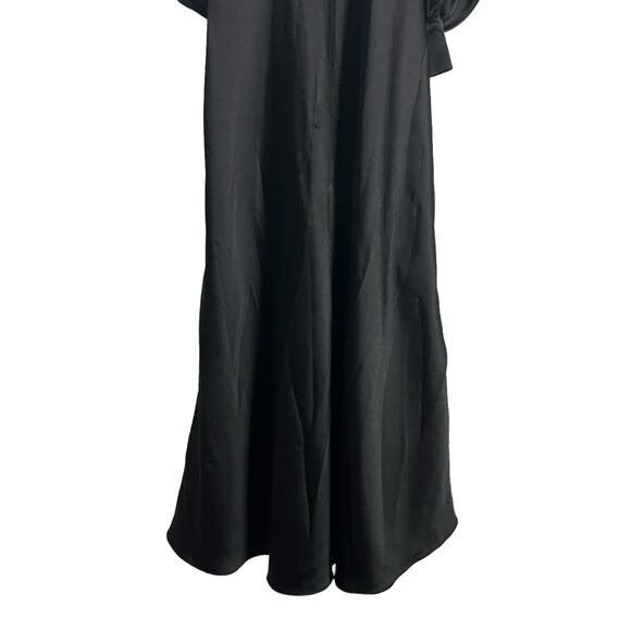 ARIAS New York Black Cold Shoulder Halter Mock Neck Midi Dress Size 4 - Picture 10 of 15